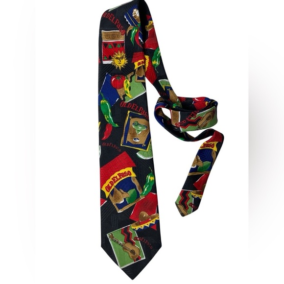 Old El Paso Other - Vintage 1996 Old El Paso Novelty Tie Tex Mex Chili Pepper Sombrero Margarita